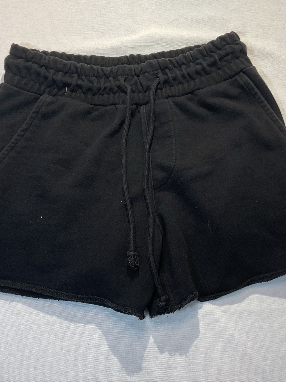 Young LA Womens Black Sweat Shorts No Tag‎ (See Measurements) Drawsting Pockets